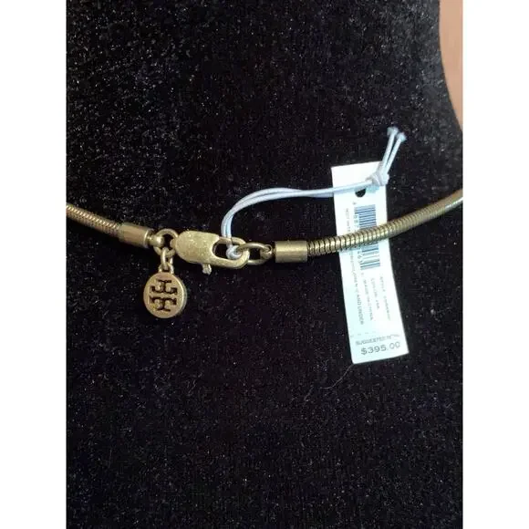 Tory Burch Sodalite Arrowhead Pendant with Matte Gold Chain - Picture 10 of 11